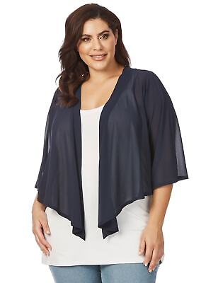 #ad Plus Size Womens Cover Up 3 4 Sleeve Crop Cover Up BeMe $69.99