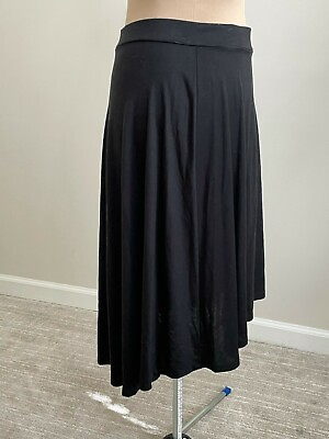 Faded Glory Black Skirt Length Hi Low Women Pull On Skirt Size S $12.59