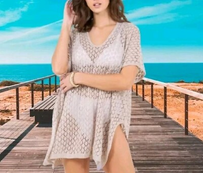 #ad Women#x27;s Khaki Bikini Cover Up Dress Beach Swimwear Swimsuit Summer Pool $11.99