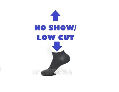 6 8 Junior Teen Boys Girls Low Ankle No Show Comfort Black Socks Cotton Spandex $6.99