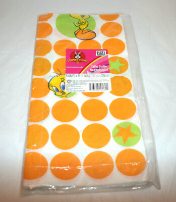 NEW Party Express Looney Tunes Tweety Bird Birthday Paper Table Cover 54x89quot; $14.96