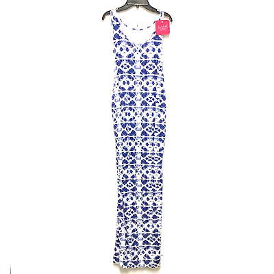 #ad Isabel Maternity NWT Women#x27;s S Blue Pattern Sleeveless Soft Stretch Maxi Dress $29.97