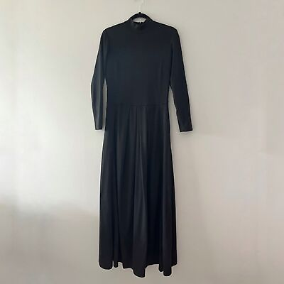 #ad Vintage Francis X black maxi dress long sleeve classic $25.40