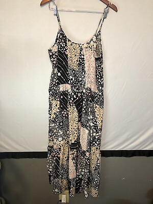 #ad Kensie Women’s Floral Spaghetti Strap Maxi Dress Size Medium $8.99