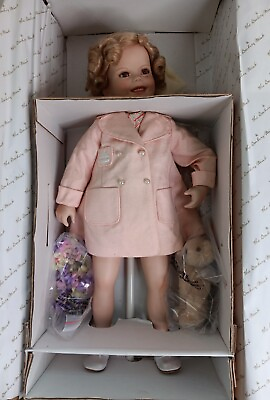 #ad Danbury Mint Shirley Temple Porcelain Doll “First Vacation” w box. Read descrip. $18.99