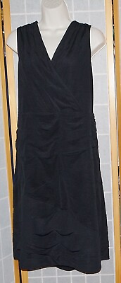 #ad NWT Lane Bryant Black Shutter Pleated Stretch Knit Cocktail Party Dress Sz. 22 $39.99
