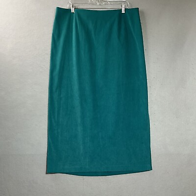 #ad Cato Skirt Womens Plus 1X 18W Teal Pull On Maxi Modest Classic Coastal Grandma $29.97