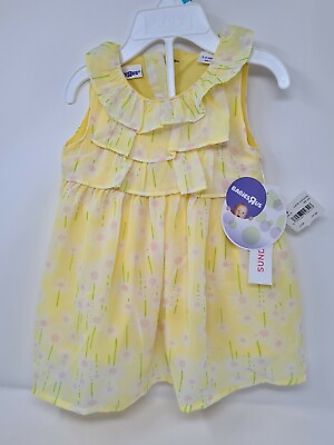 Baby Girl 3 6 Months Dress Yellow Flowers Summer Sundresses Toys R Us GBP 5.99