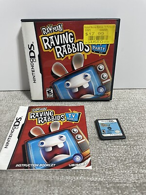 #ad Rayman Raving Rabbids TV Party For Nintendo DS DSi 3DS 2DS Trivia Game CIB $3.20