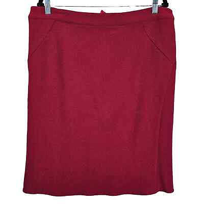 #ad #ad ARMANI COLLEZIONI Womens 14 Italy 100% Virgin Wool Red Pencil Skirt Business $50.00