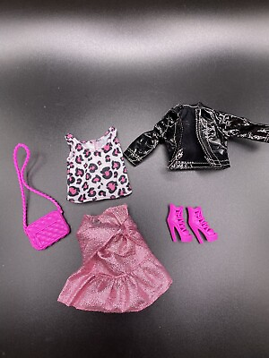 #ad Mattel Barbie Fashion Clothes Lot Bundle Of Top Skirt Heels $20.00