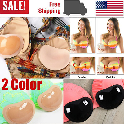 Silicone Insert Pads Gel Push Up Lift Plunge Bra Breast Enhancer Swimsuit Bikini $6.52
