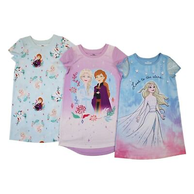 #ad Frozen Disney Girl Toddler amp; Kids 3 pack Nightgown $13.99