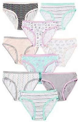 #ad Maidenform Girls#x27; Bikini Cotton Panties 9 Pack Color Unicorn Party Size 10 $20.99