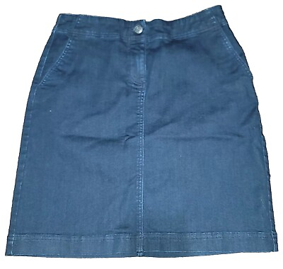 #ad Talbot Dark Blue Denim Skirt Size 2 Petite $13.00