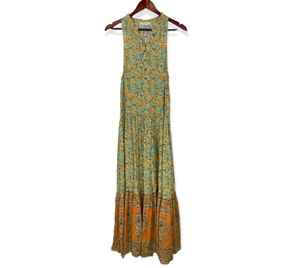 Spell amp; The Gypsy Collective size Small orange turquoise yellow maxi boho dress $140.00