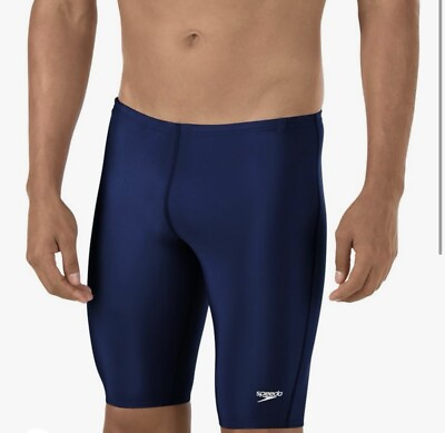 #ad Speedo Men#x27;s Swimsuit Jammer Prolt Solid Navy Size 26 NWT $14.99
