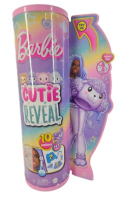 #ad Barbie Cutie Reveal Doll Purple Hair amp; Poodle Costume 10 Surprises and Pet NEW $29.99