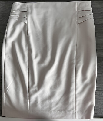 #ad Express Pencil Skirt Cream Fitted Size 4 NWT MSRP $60 $30.00