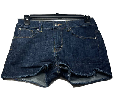 London Jean Womens Short Shorts size 0 Cut off Stretch Blue $12.74