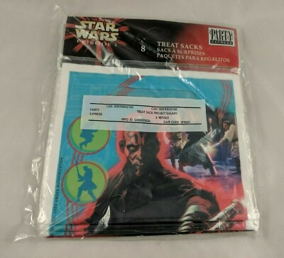 Party Express Star Wars Episode I Treat Sacks Party Favors Lot of 6 packs of 8 $12.95