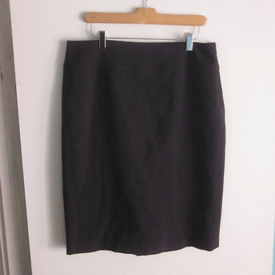 #ad Mikael Aghal Black Pencil Skirt Size 14 Wool Silk Blend New without Tags $36.99