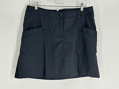 #ad NWOT Nike Golf Black Pinstripe Skort Shorts Under Skirt Women#x27;s Size 12 $38.47