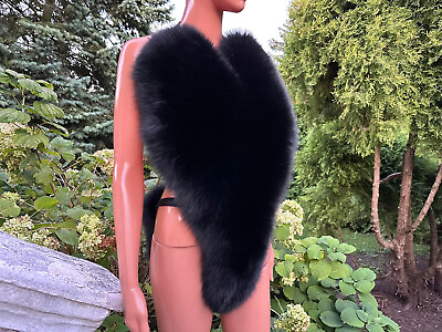 #ad #ad Shadow blue fox fur in black bikini body suit with out vert holes $470.00