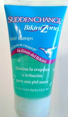 sudden change bikini zone anti bumps shaving gel Spanish version 4 oz $6.99