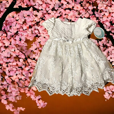 #ad NWT Nanette Baby Girls White 18m Christening Dress $34.99