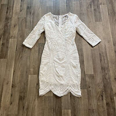 #ad Hello Molly White Lace Boho Dress Size 8 $22.00