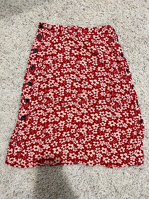 #ad Madewell Side Button Skirt In Full Bloom Size 4 $25.00
