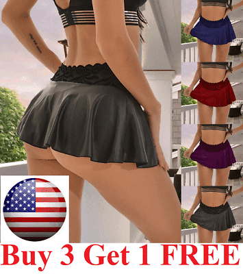 Women Sexy A line Skater Mini Skirt Pleated Short School Skirts Dress Lingerie $5.95