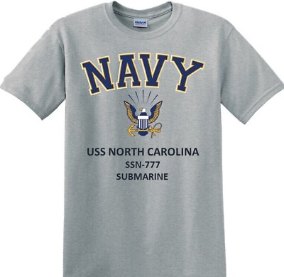 #ad USS NORTH CAROLINA SSN 777* SUBMARINE *NAVY EAGLE*T SHIRT. OFFICIALLY LICENSED $31.95