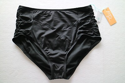 Kona Sol Womens High Waisted Bikini Bottom ONLY size Medium High Coverage $9.99