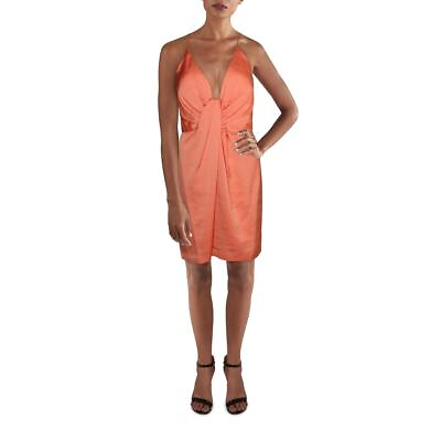 #ad Aidan by Aidan Mattox Womens Plunging Mini Cocktail and Party Dress BHFO 6342 $14.99