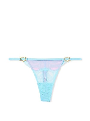 #ad #ad S Victoria#x27;s Secret VS Ruffle Mesh Sexy Thong Pink Bikini Panties Dream Angel S $39.00