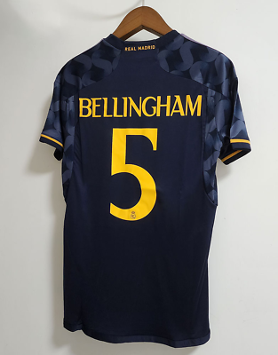 #ad BELLINGHAM #5 VINI JR #7 MODRIC #10 Soccer Jersey for Adult Man Away Black Shirt $29.99