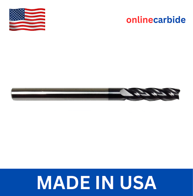 #ad 1 4quot; 4 FLUTE LONG CARBIDE END MILL TiALN COATED $15.95