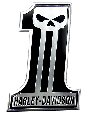 1x Aluminum Motorcycle Gas Tank Emblem Harley Number 1 Harley Davidson Style $8.87