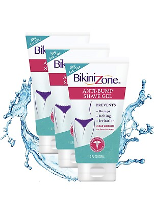 #ad 3 Bikini Zone Anti Bump SHAVE GEL Sensitive Areas 5 fl oz $12.99