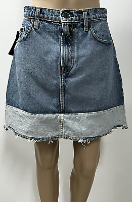 #ad NOBODY DENIM Womens High Waist Skirt Inside Out Reverse Skirt Size 31 BNWT 169 AU $90.00