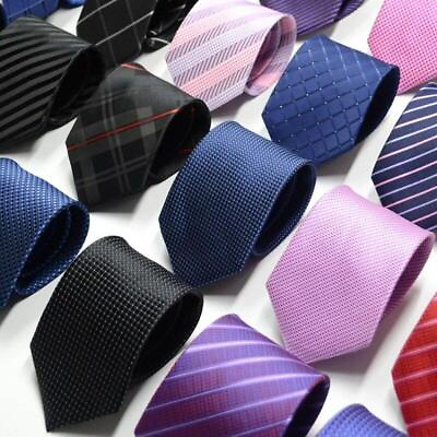 #ad Men#x27;s Ties Solid Color Extra Long 3 1 4 Wide 63 Inches Formal Wear With Hanky $4.99