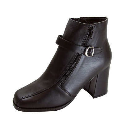 Peerage Wide Width Leather Ankle Boots with Zipper *** Read Description *** $13.95