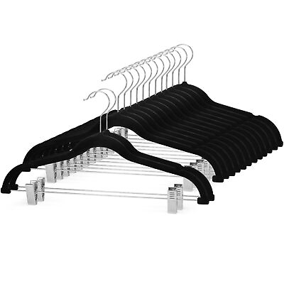#ad Velvet Skirt Hangers 24 Packs Velvet Hangers with Clips Ultra Thin Non Slip V... $45.57