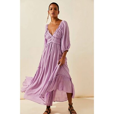 #ad Free People Endless Summer You#x27;re a Jewel Maxi Dress Size XS in Lupine Lilac $100.79