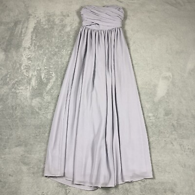 #ad Lulus All Afloat Maxi Dress Extra Small Purple Strapless Chiffon Bridesmaid Gown $27.49