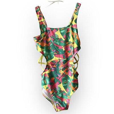 #ad Cat amp; Jack Girls Swimsuit One Piece Colorful Size 10 12 $10.00