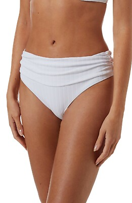 Melissa Odabash Bel Air White Bikini Bottoms 44739 Size 10 $80.39
