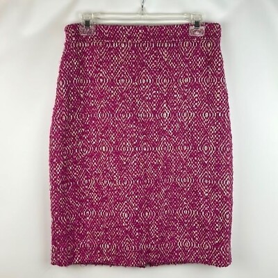 #ad J Crew 8 No 2 Pencil Skirt Hot Pink Tweed $30.00